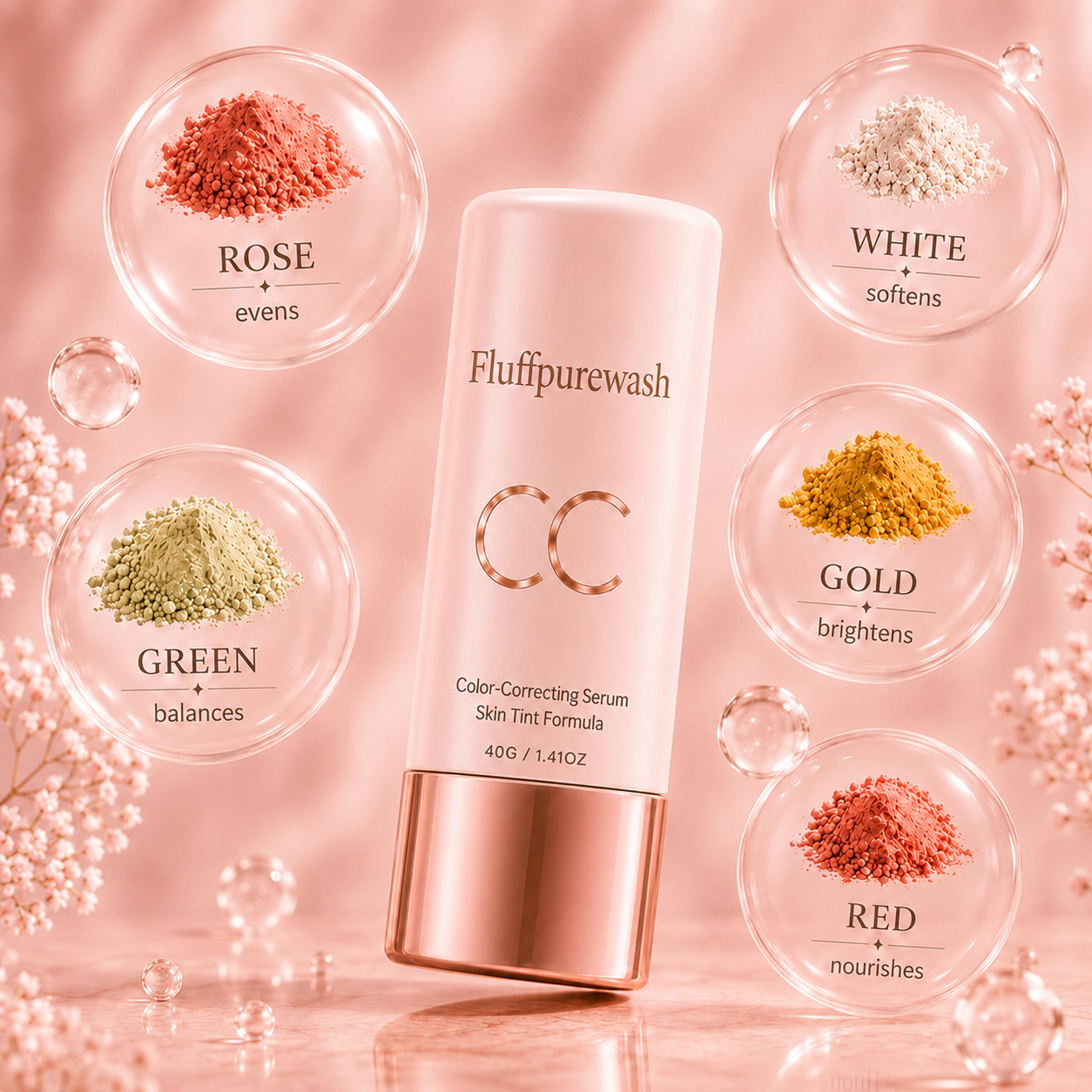 🔥LAST DAY 50% OFF - Buy 1 Get 1 Free 🎁 Skin-Perfecting CC Serum Cream