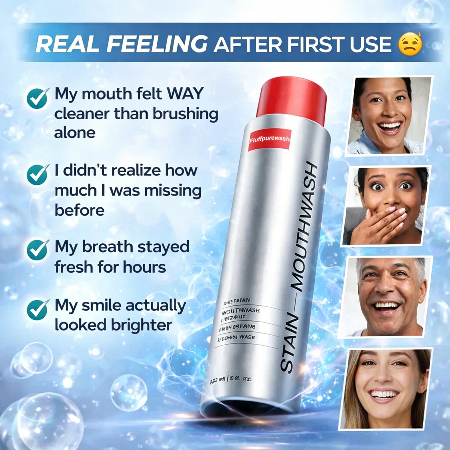 ✨ Fluffpurewash Mouthwash｜Not Just Fresher Breath — A Truly Deep Clean Feeling 🦷💜
