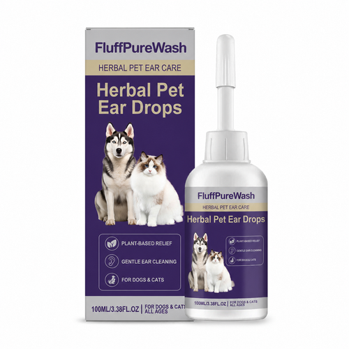Best Seller🔥| FluffPureWash Herbal Pet Ear Drops🎉Special limited-time discount