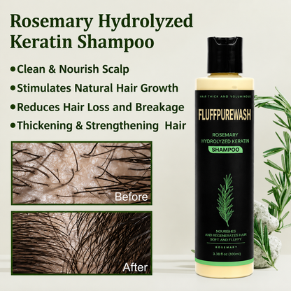 🔥LAST DAY 80% OFF - 🌿Fluffpurewash® Organic Rosemary Hair Growth Shampoo