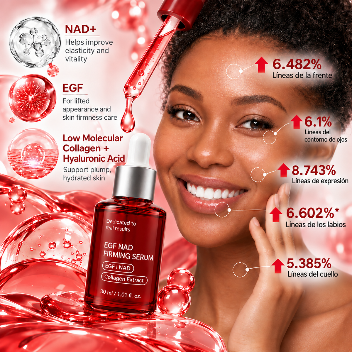 🔥EGF + NAD + Collagen Firming Face Serum ✨✨– Anti-Aging, Deep Hydration, Skin Tightening & Wrinkle Care