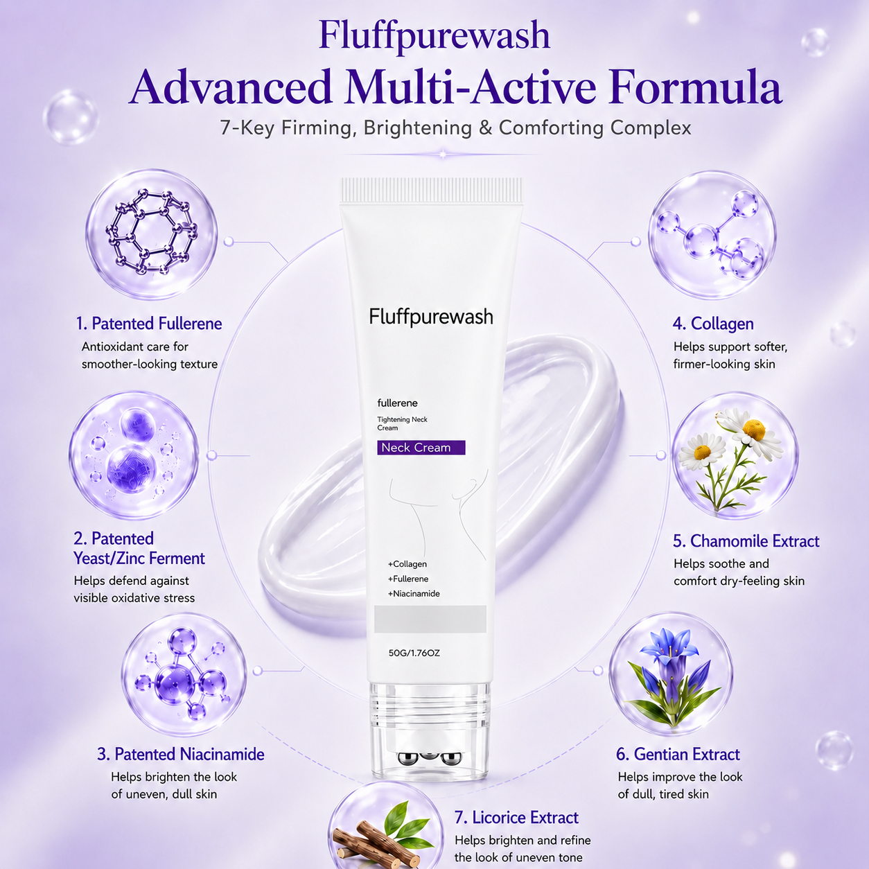 ✨ Fluffpurewash™ Instant Neck Lift Cream — 🧴 Infused with Retinol & Hyaluronic Acid | Firms the Neck, Reduces Wrinkles
