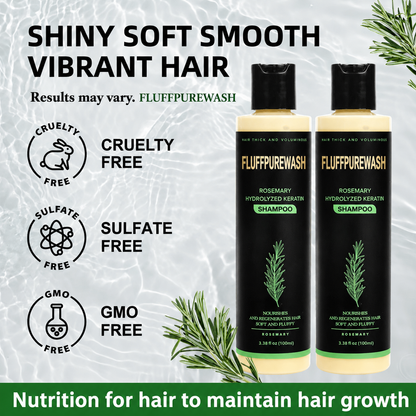 🔥LAST DAY 80% OFF - 🌿Fluffpurewash® Organic Rosemary Hair Growth Shampoo