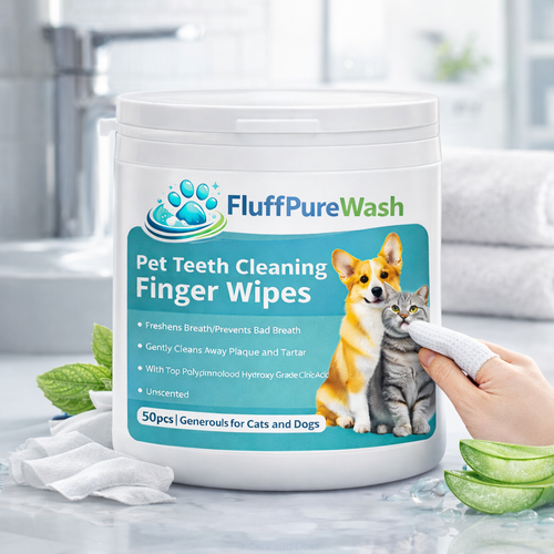 Fluffpurewash|Pet Oral or Local Cleaning Finger Wipes